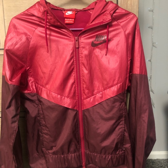 لوث burgundy nike windbreaker womens 